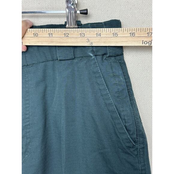 Service Pants Mens Sz 32 Green Cargo Tactical Performance Stretch Elastic Waist - Picture 9 of 16